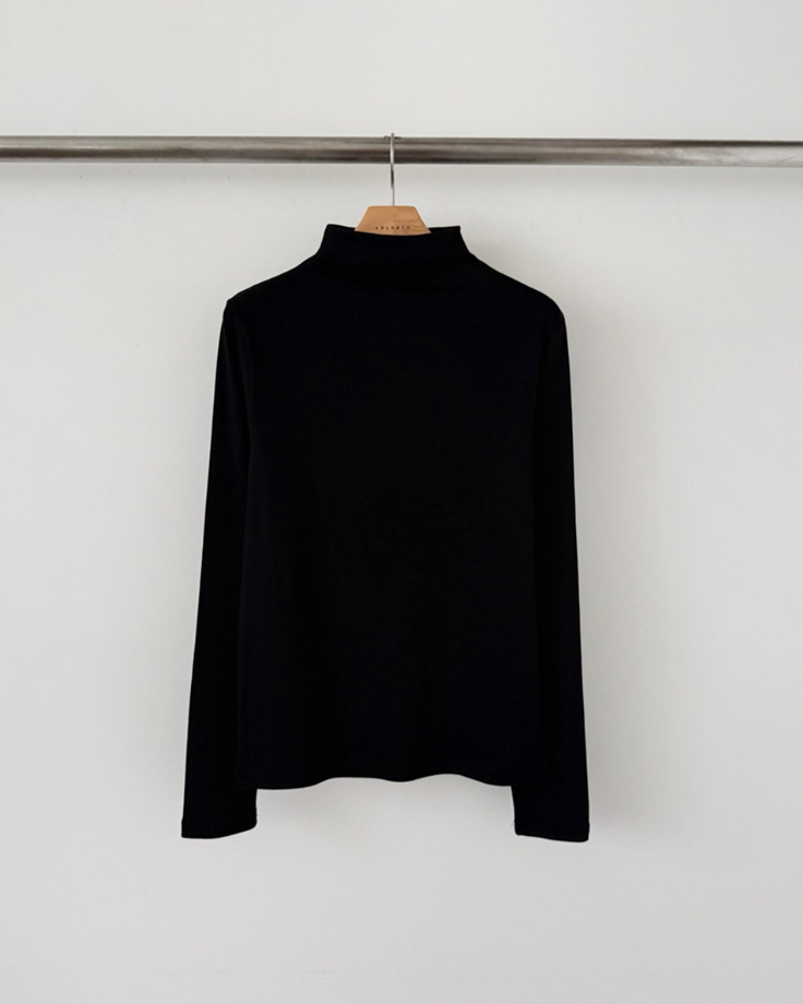 (F/W) Cotton-modal high neck top