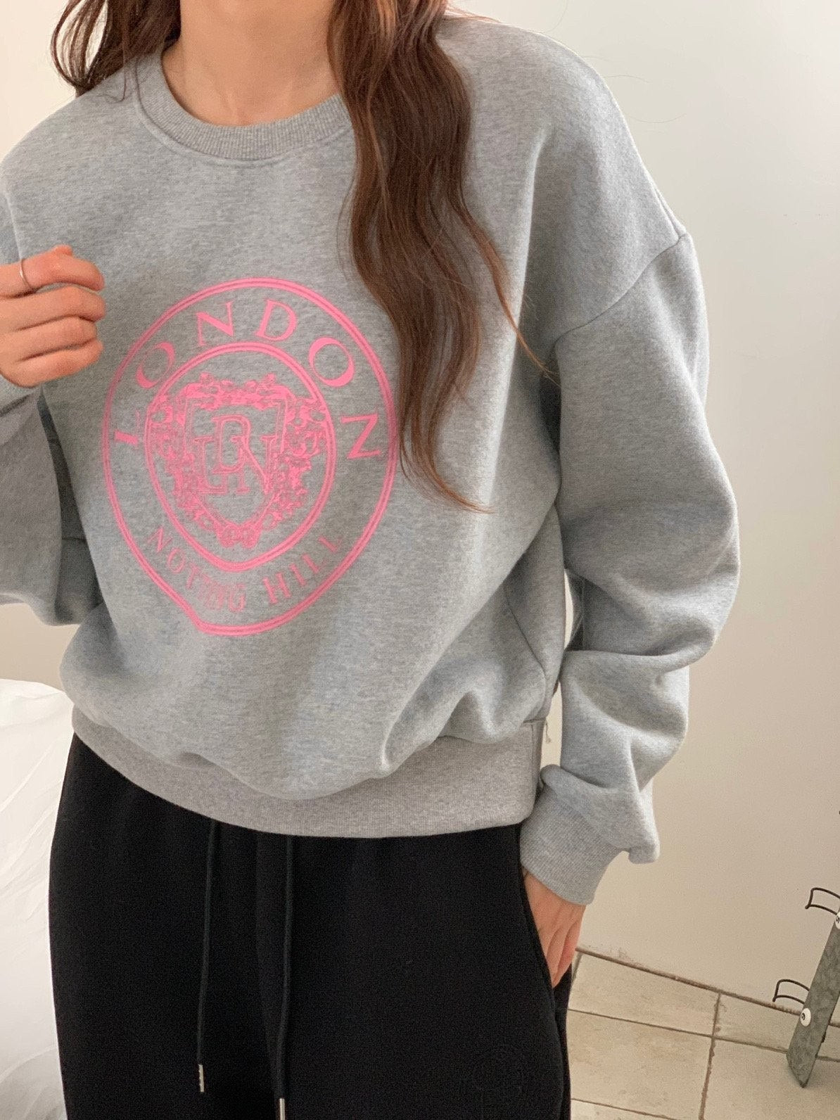 (F/W) Fleece lined sweatshirt