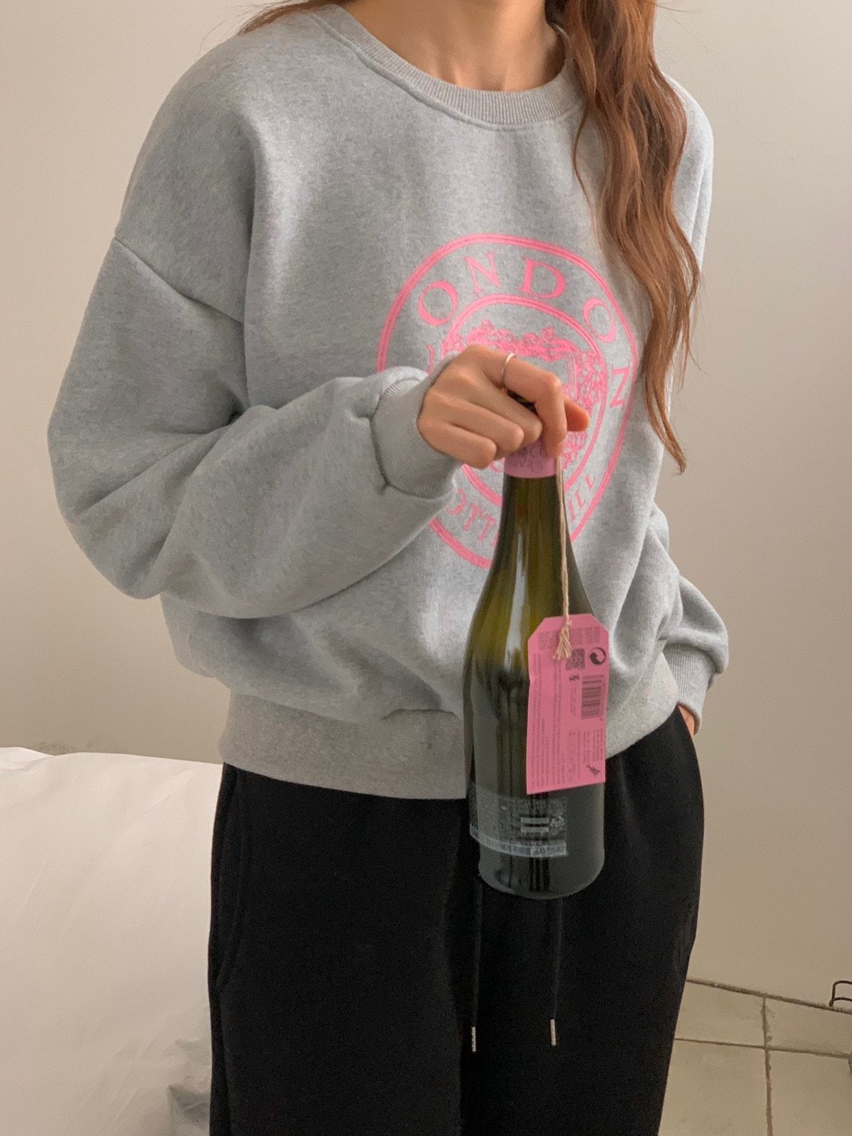 (F/W) Fleece lined sweatshirt