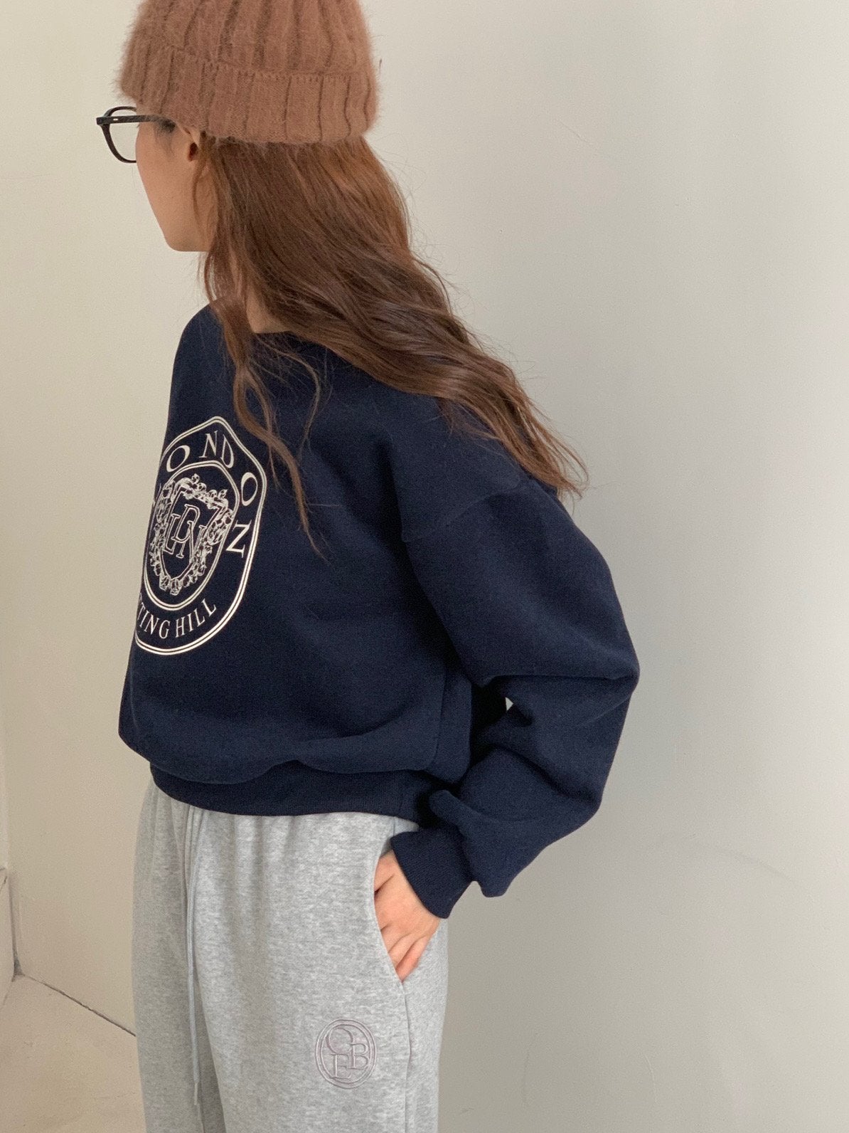 (F/W) Fleece lined sweatshirt