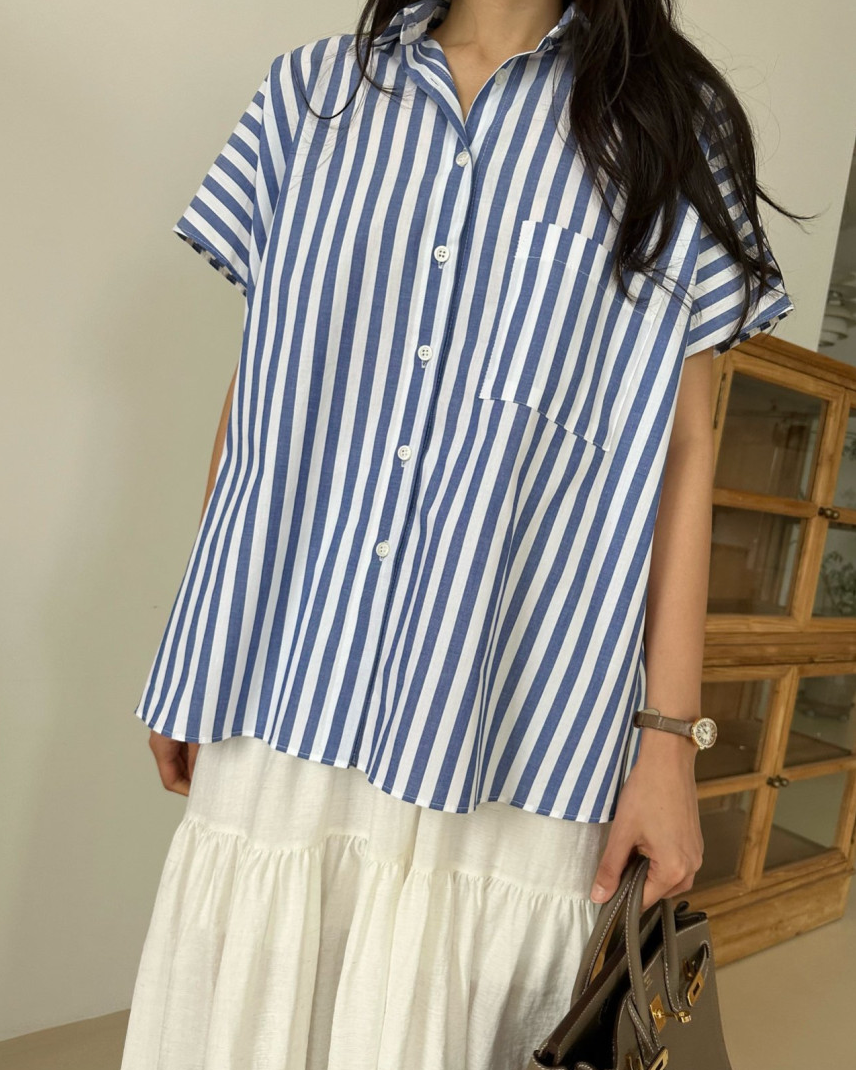 Wide striped shirt