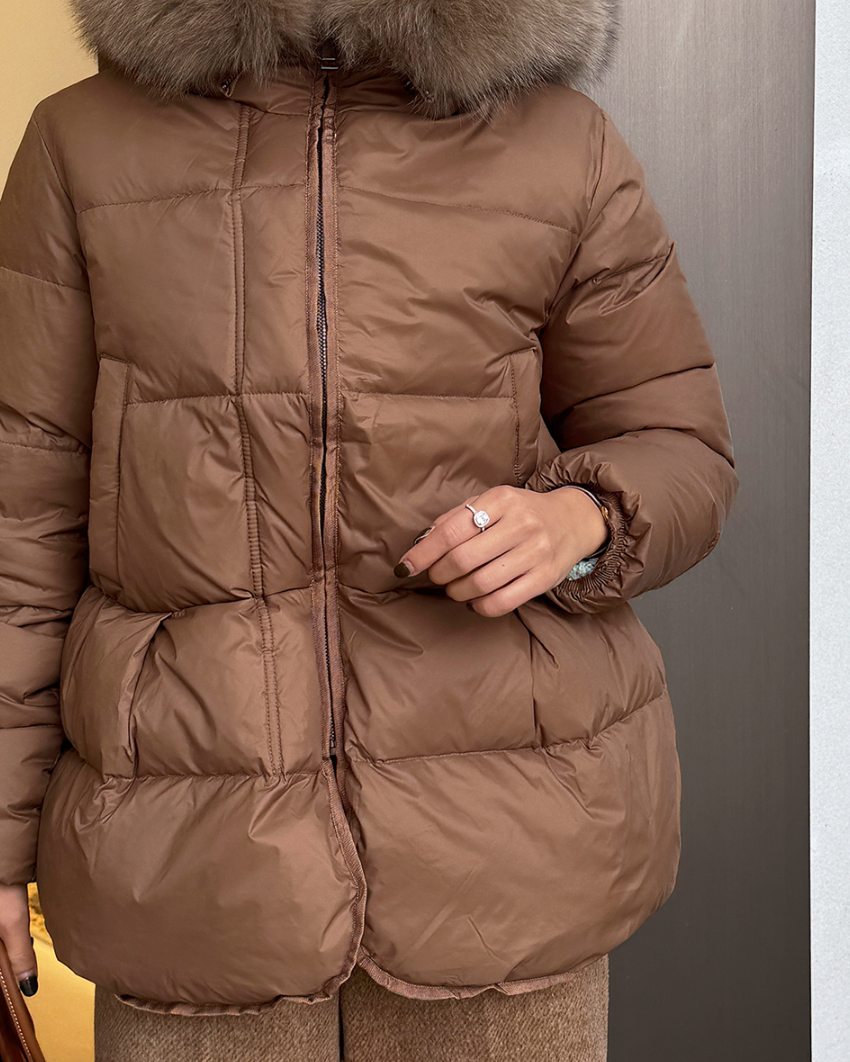 (F/W) Fox fur duck down jacket