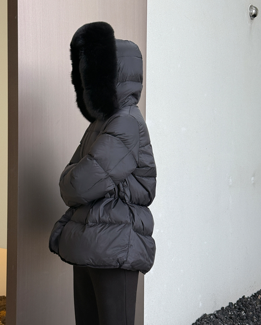 (F/W) Fox fur duck down jacket