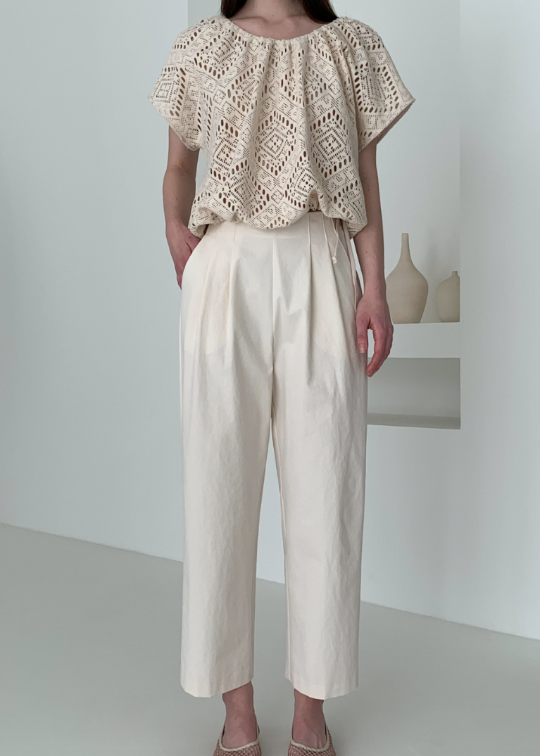 Eyelet knit top