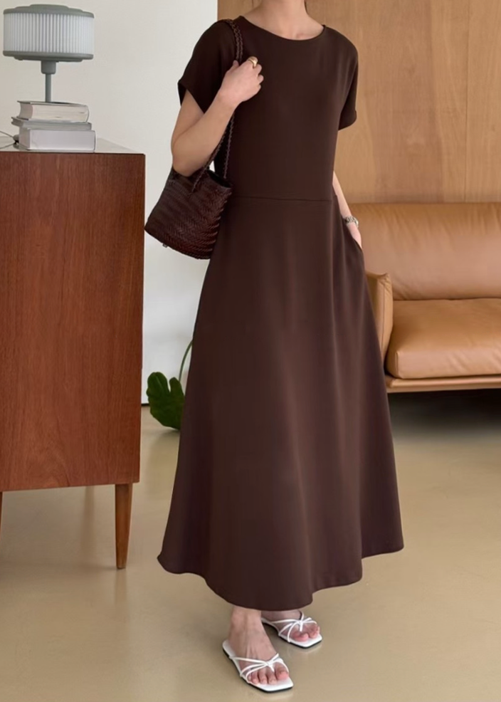 Jelly cap sleeve midi dress