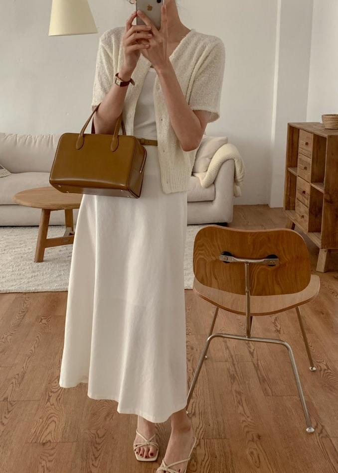 Cotton skirt with belt