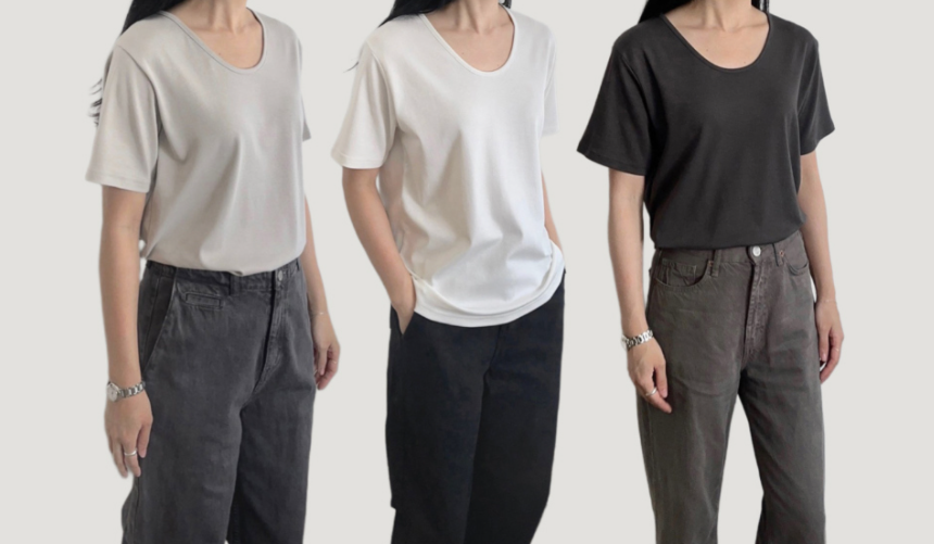 Modal U neck T-shirt