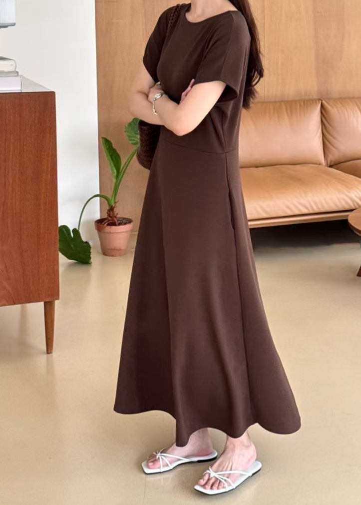 Jelly cap sleeve midi dress