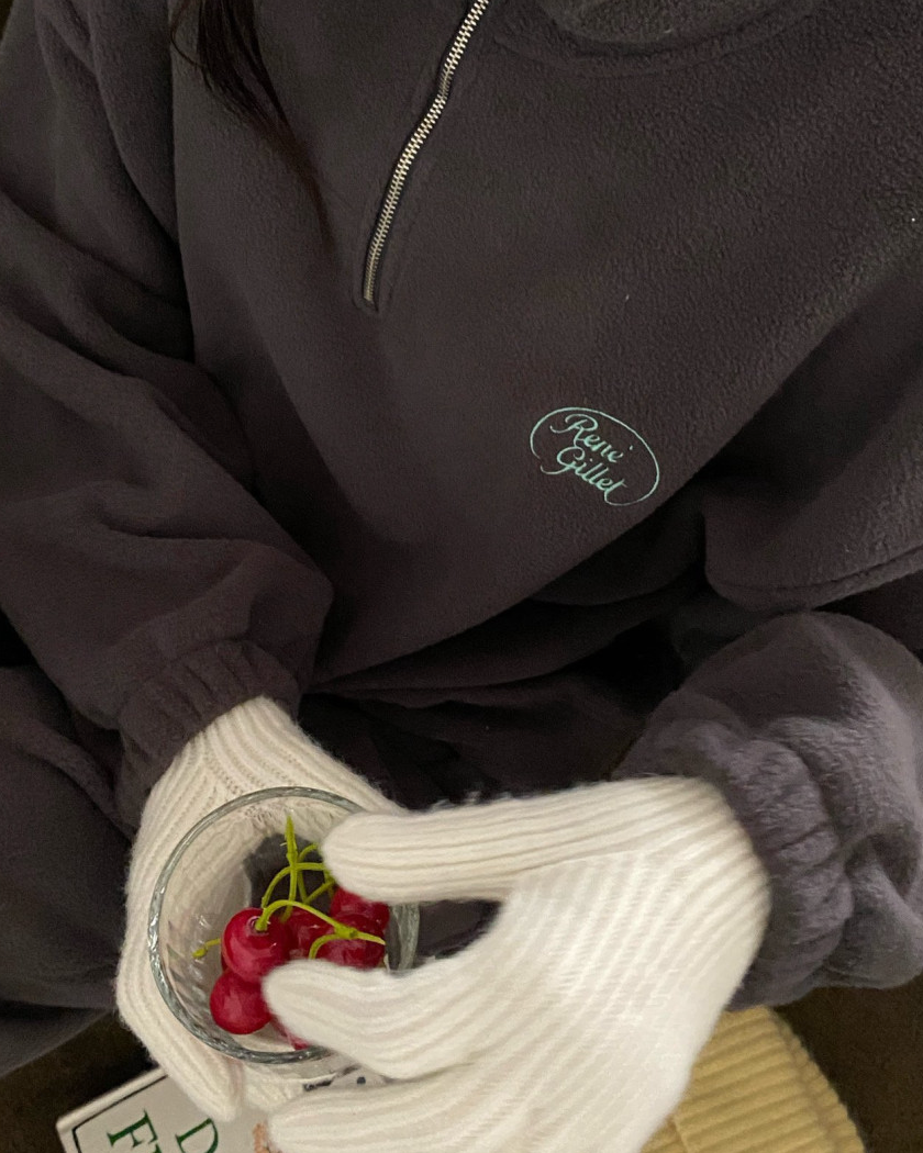 (F/W) Fleece high neck top