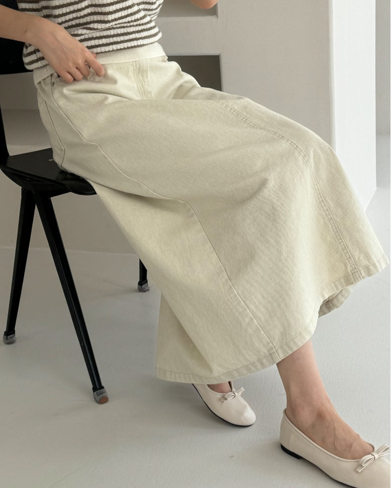 Bari A line cotton skirt