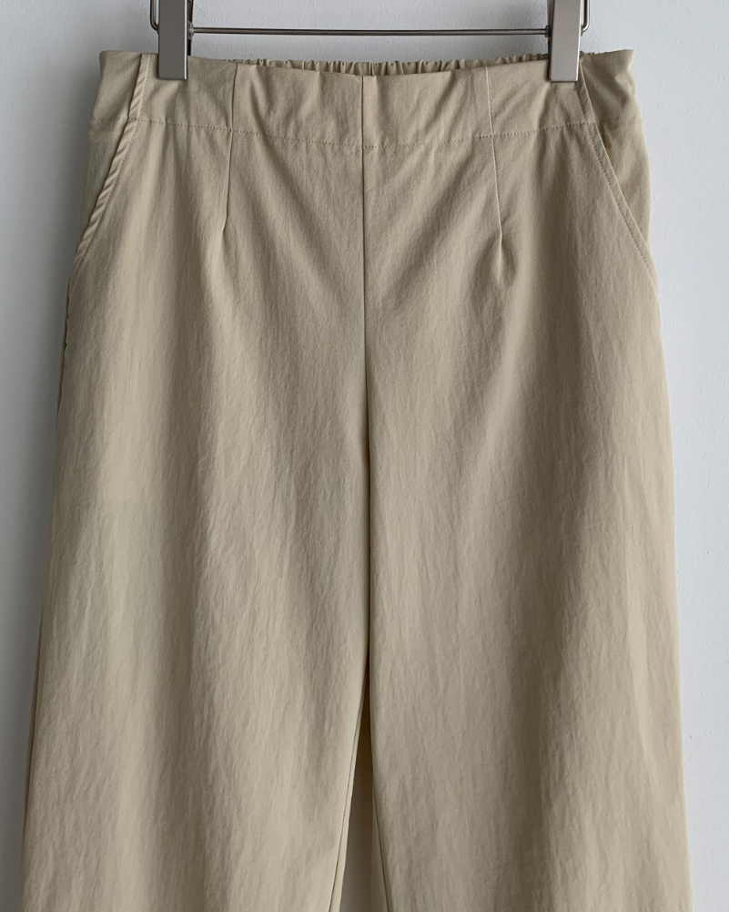 Nylon Straight-Leg Pants