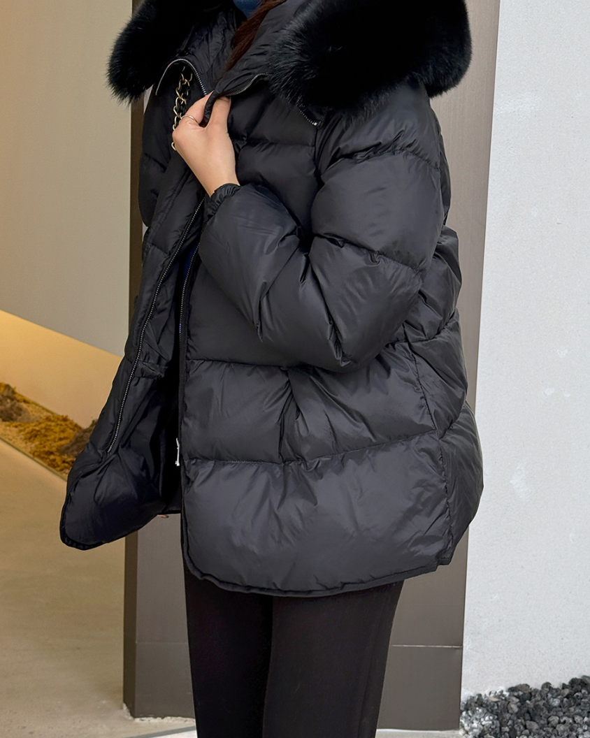 (F/W) Fox fur duck down jacket