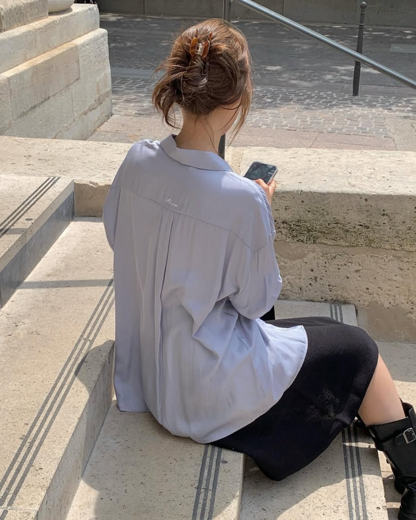 Silky pastel blouse