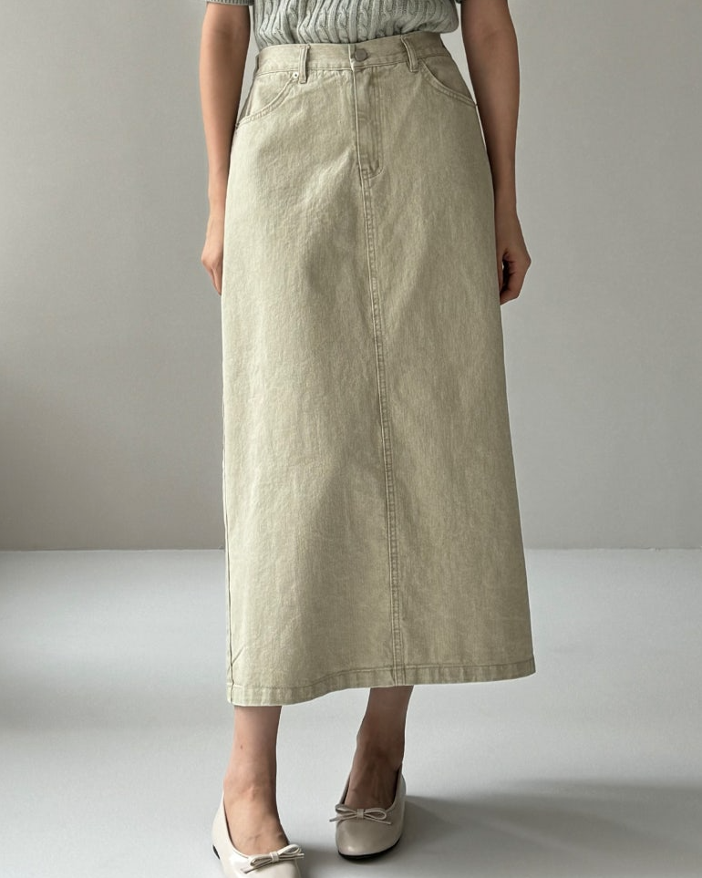 Bari A line cotton skirt