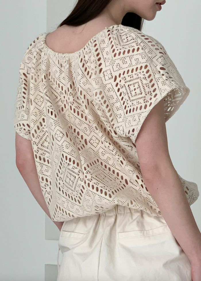 Eyelet knit top