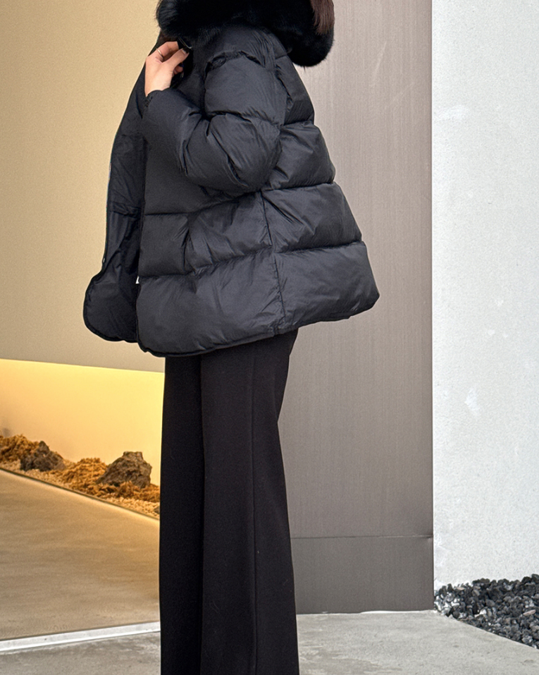 (F/W) Fox fur duck down jacket