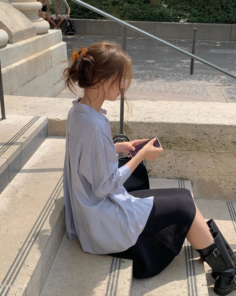 Silky pastel blouse