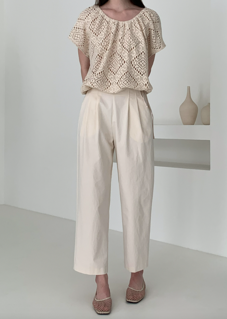 Eyelet knit top