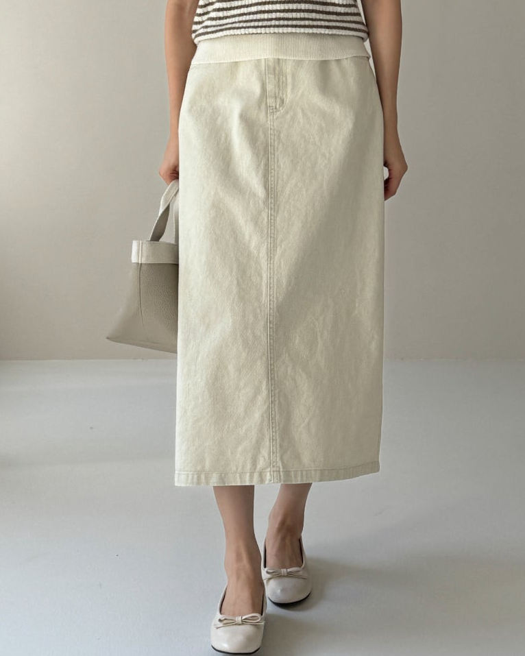 Bari A line cotton skirt