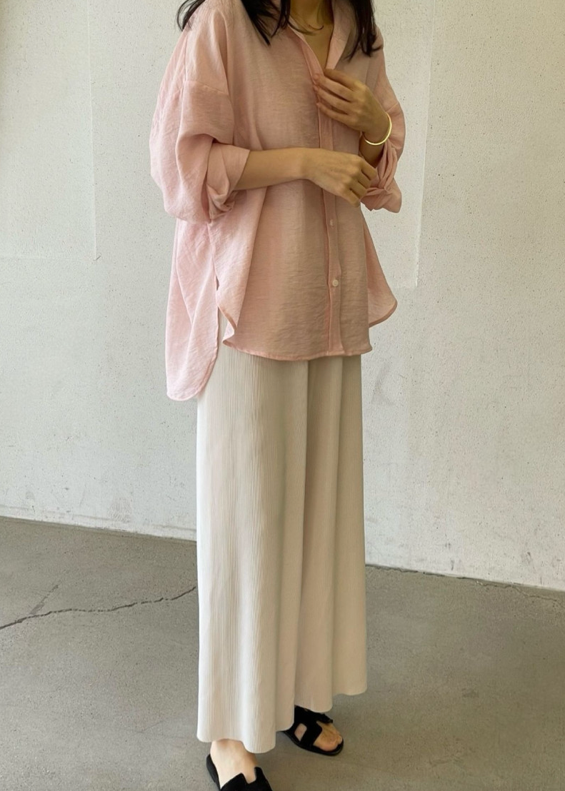 Pleated wide pants
