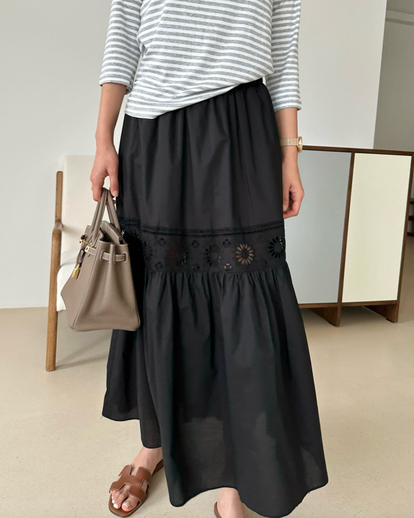 Eyelet Cotton skirt