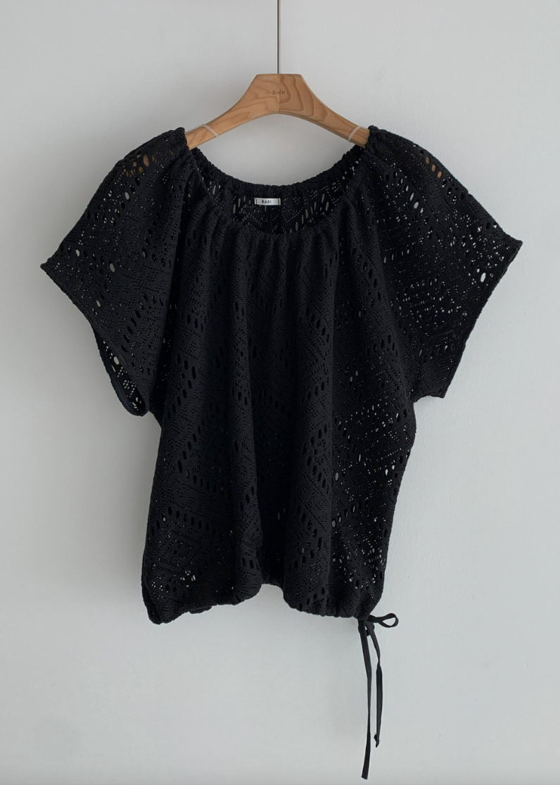 Eyelet knit top