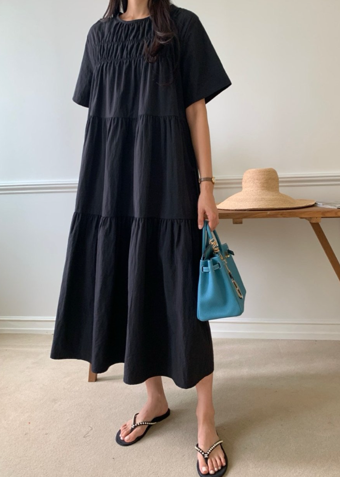 Nylon smocked dress