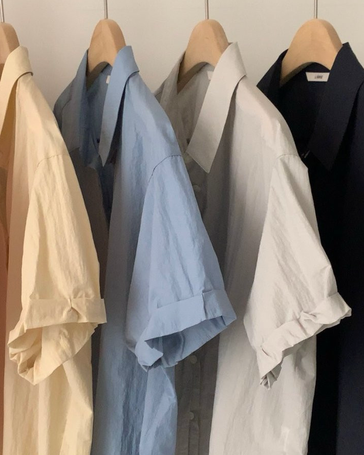 Nylon roll up sleeve shirt