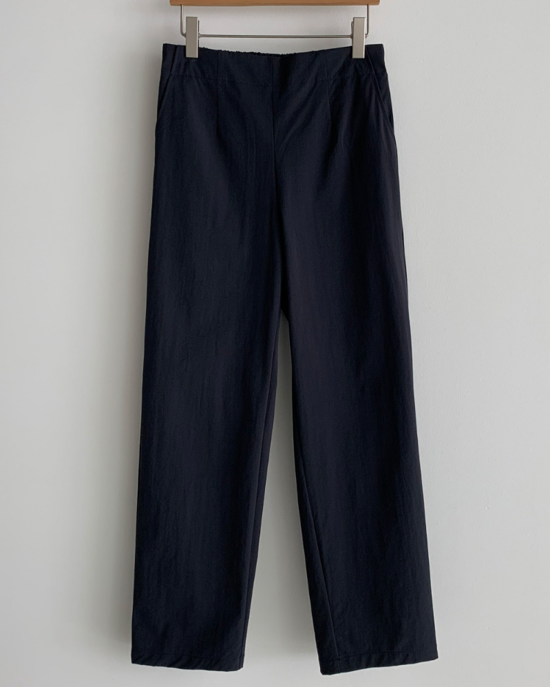 Nylon Straight-Leg Pants