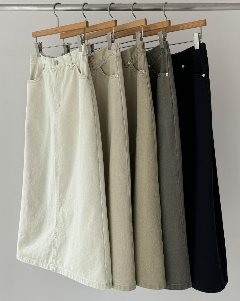 Bari A line cotton skirt