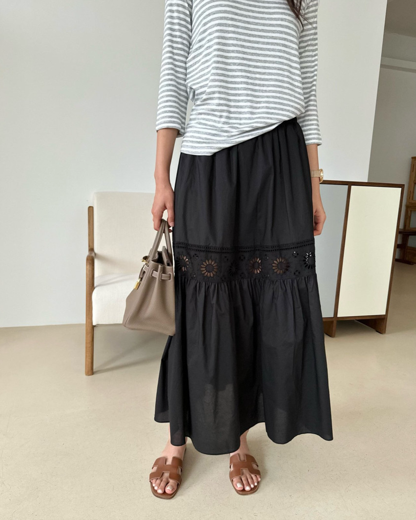 Eyelet Cotton skirt