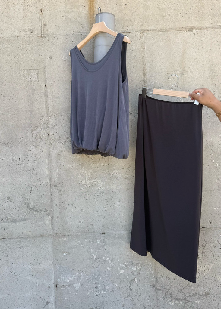 Rayon long skirt
