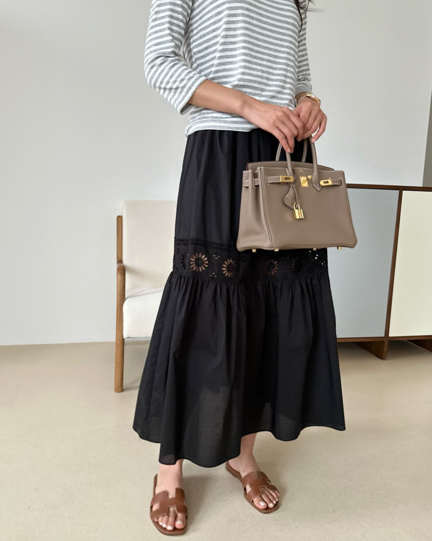 Eyelet Cotton skirt