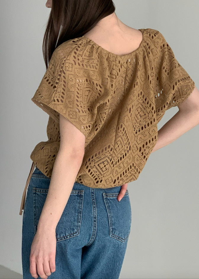 Eyelet knit top