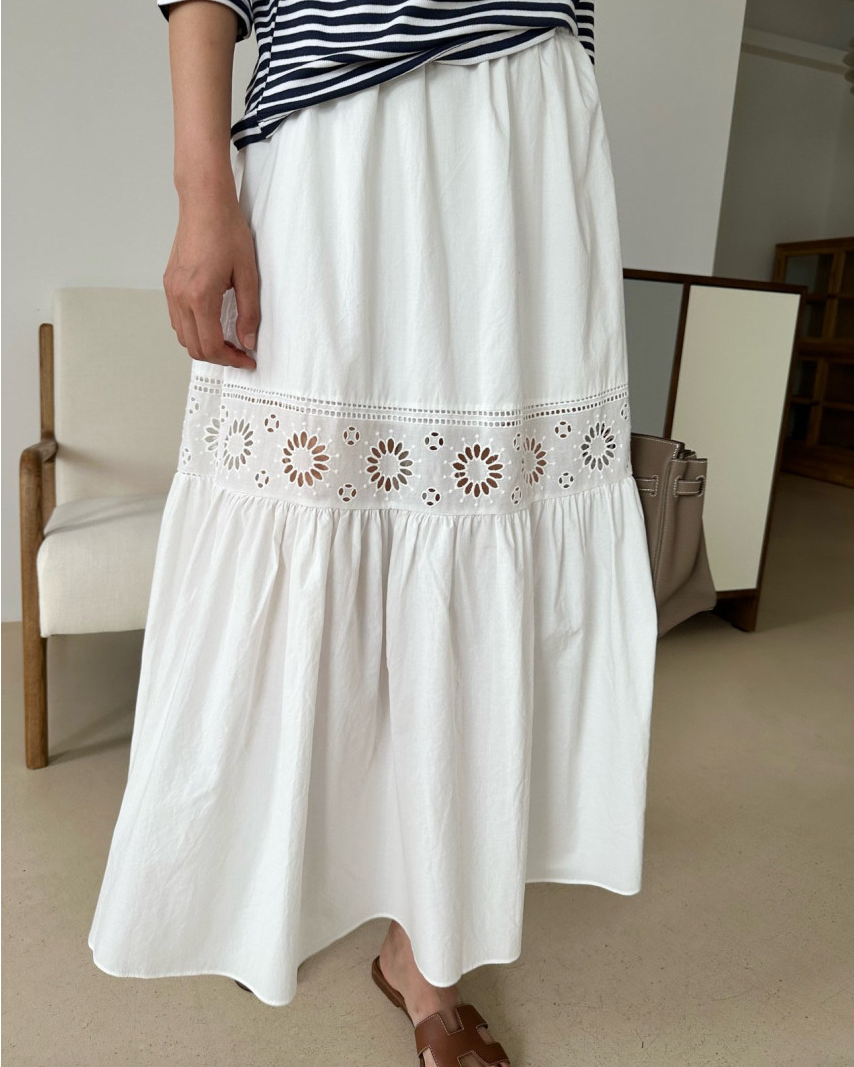 Eyelet Cotton skirt