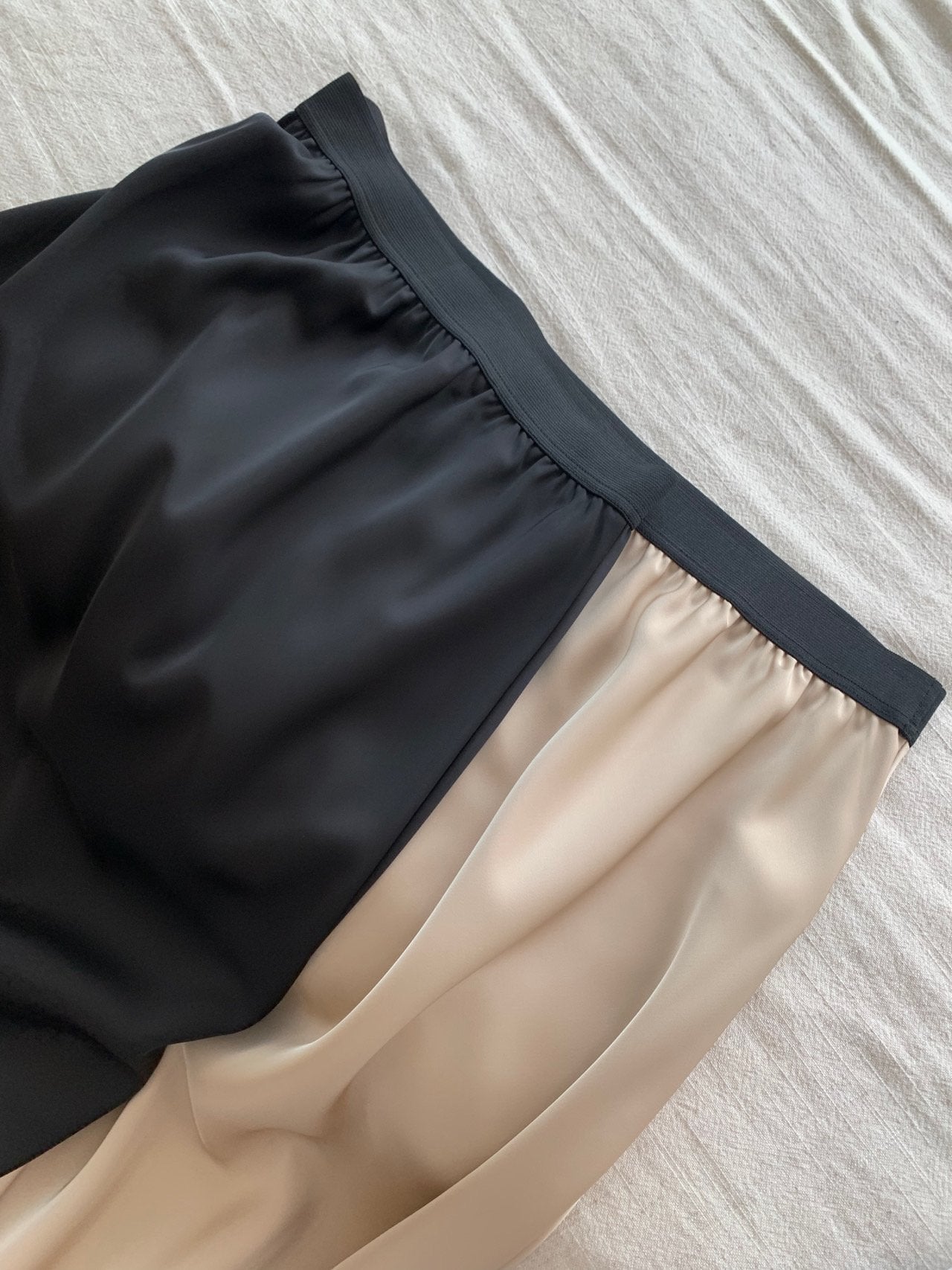Satin A line skirt
