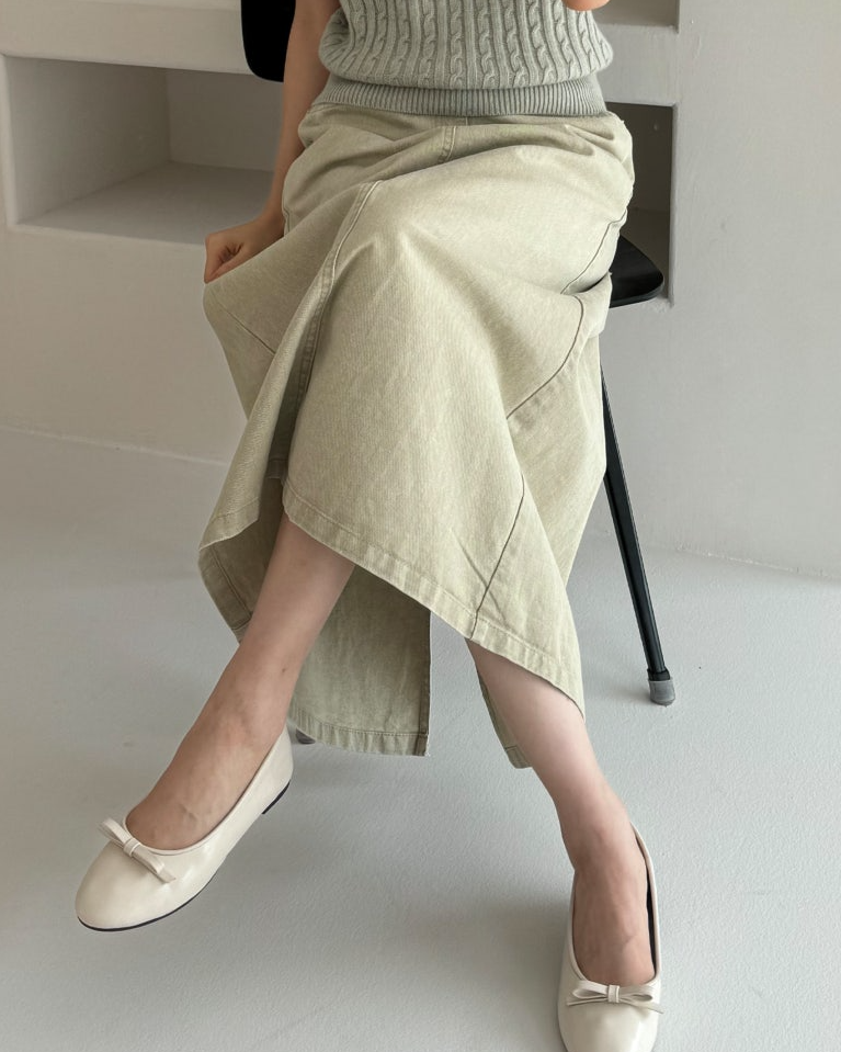 Bari A line cotton skirt