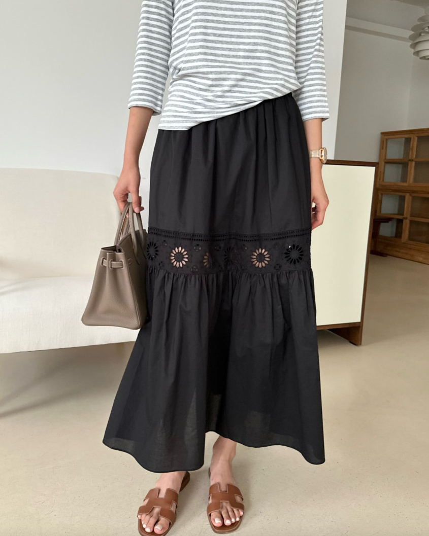 Eyelet Cotton skirt