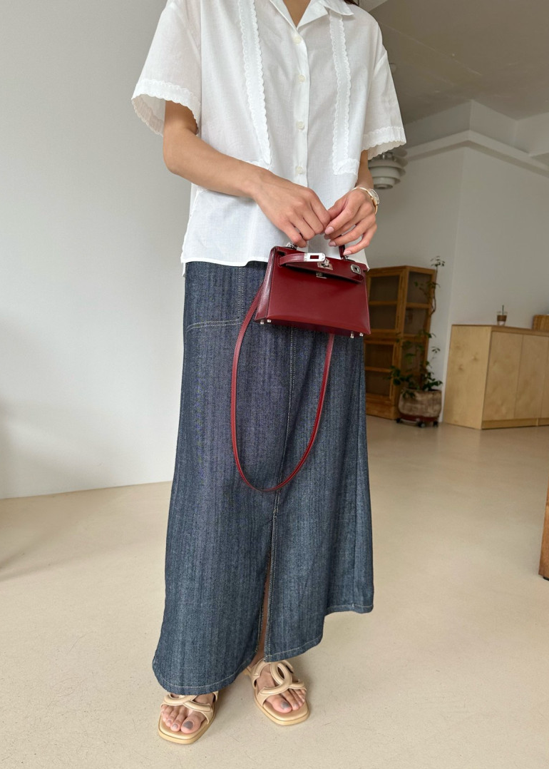 Non fade summer denim skirt