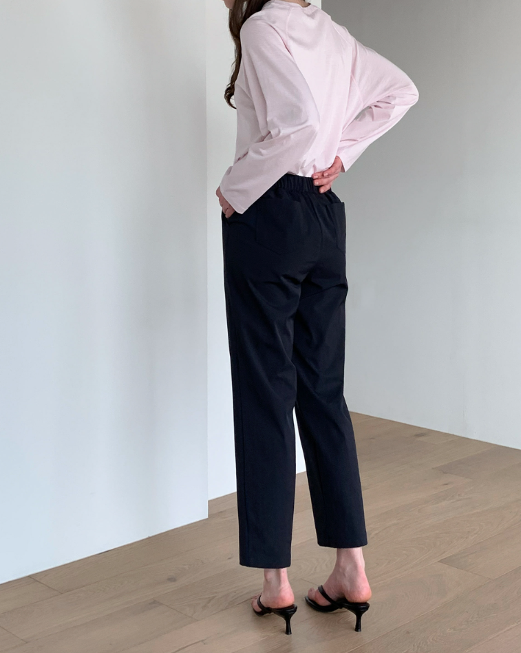 Nylon Straight-Leg Pants