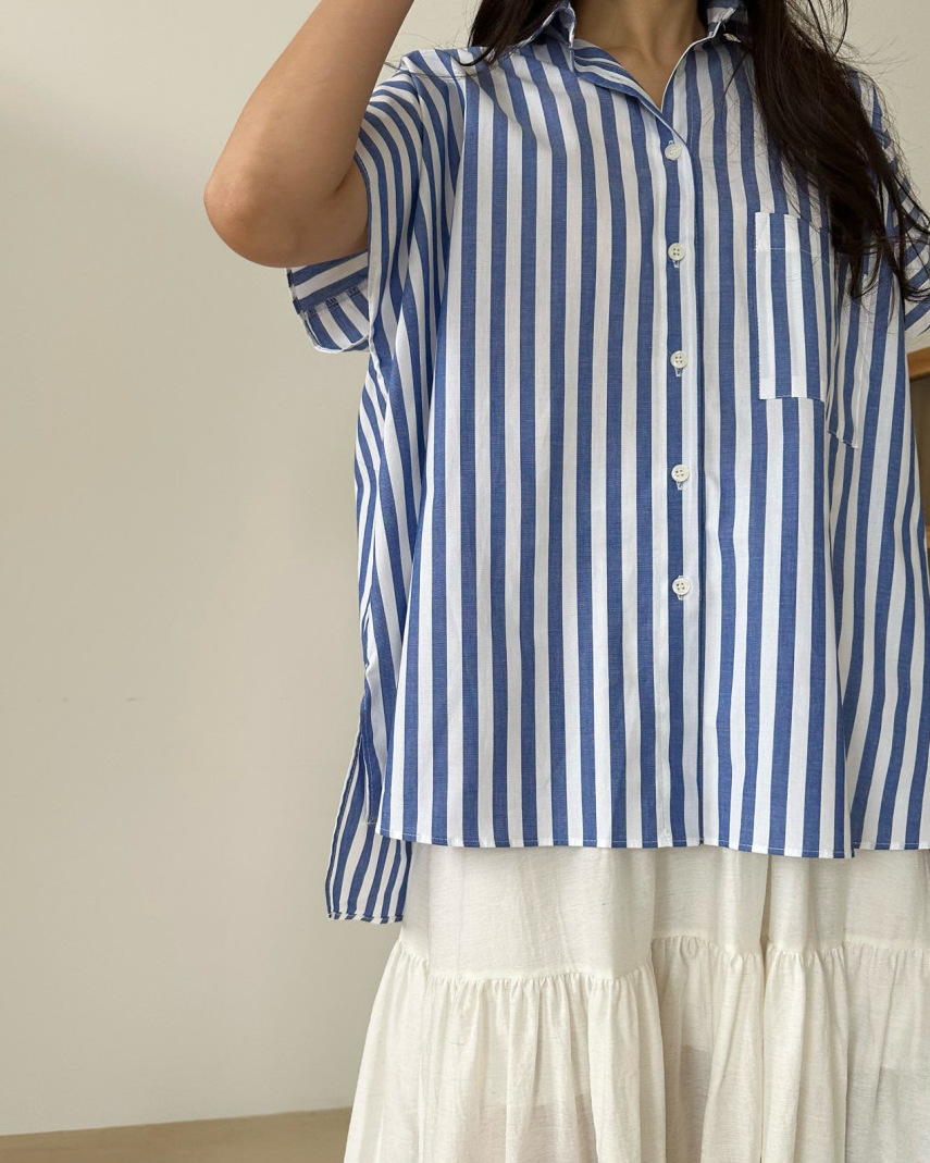 Wide striped shirt