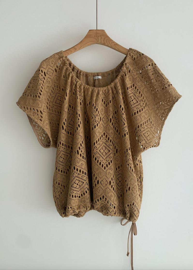 Eyelet knit top