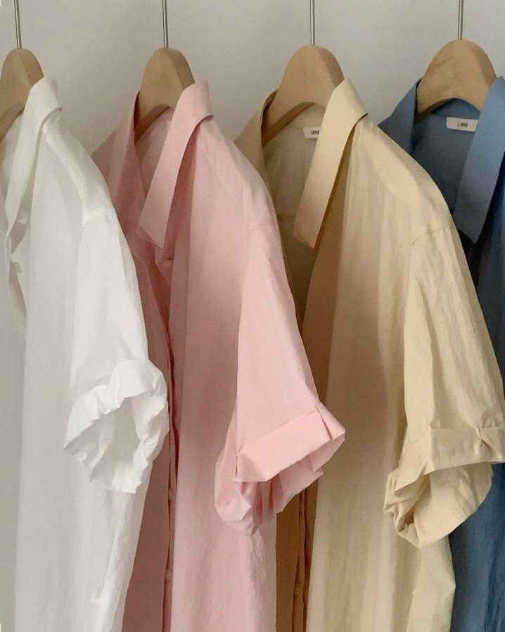Nylon roll up sleeve shirt