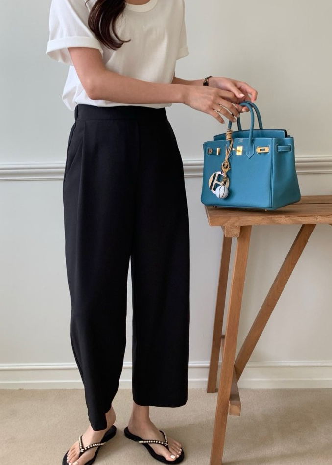 Summer pintuck slacks