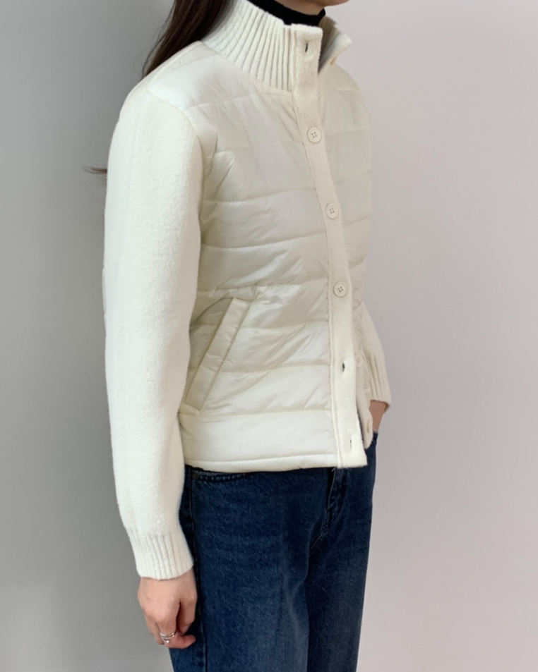 (F/W) Padded button-up jacket