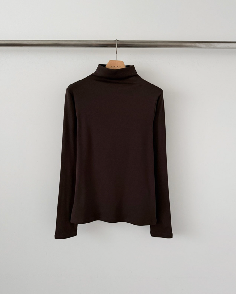 (F/W) Cotton-modal high neck top