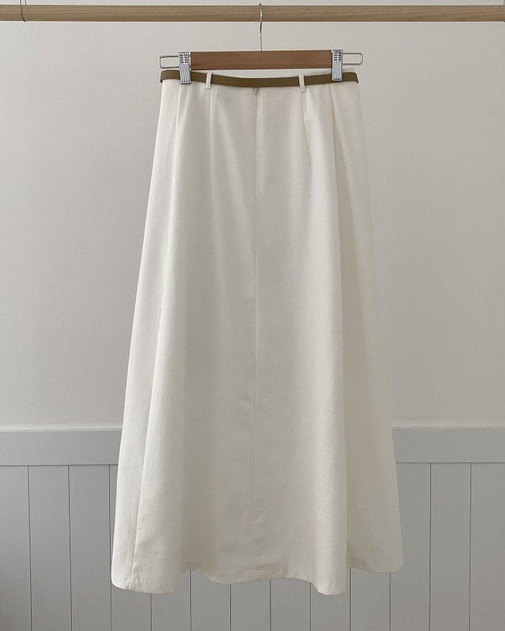 Cotton skirt with belt