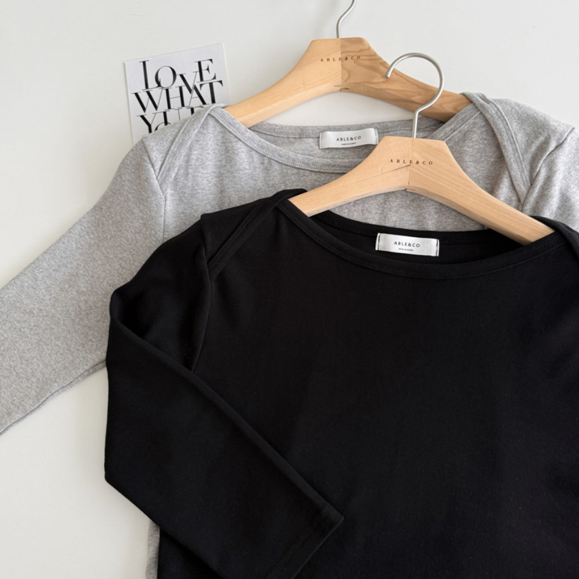 Boatneck slim T-shirt