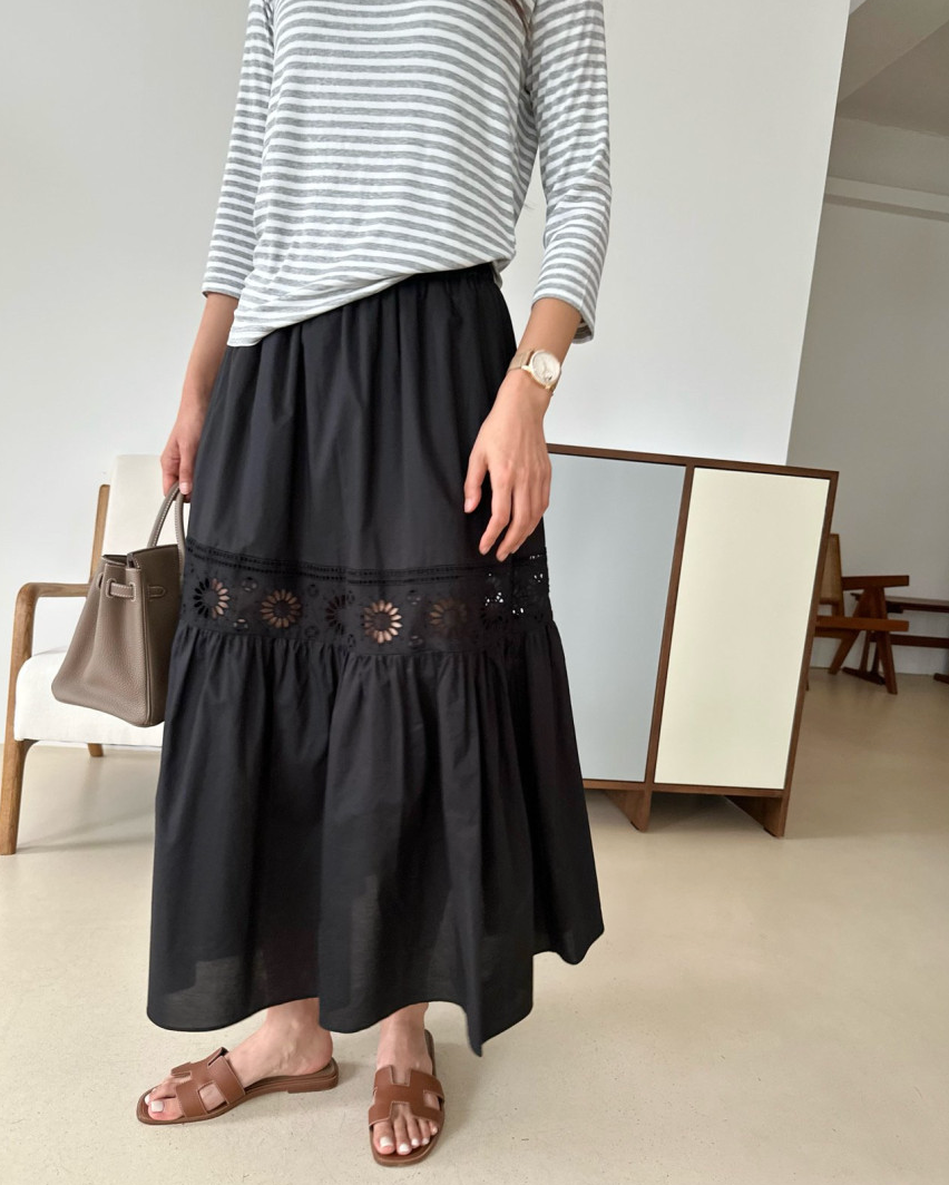 Eyelet Cotton skirt