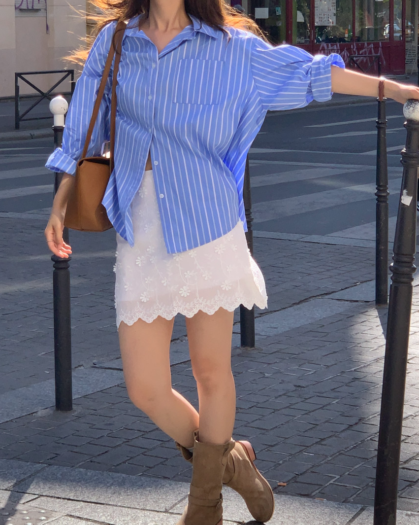 Striped oversized shirt